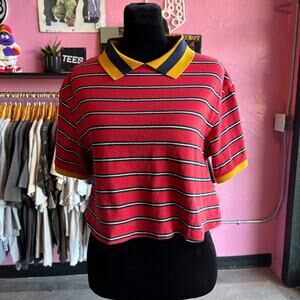 Urban Outfitters Striped Colorblock Crop Top Size XS